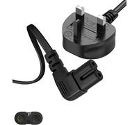 Power Cable for Samsung TV, 250V-3A 3M 2 Pin Mains Power Lead Fig Figure 8 Cable Compatible Electrical Cord Compatible Samsung,Lg,Panasonic,Roku,Hisense,Sharp,Hisense TV,PS4 PS5 Xbox (AWG Angled)