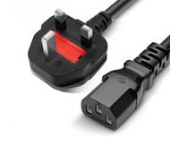 Power Cable IEC C13 5M/10M Desktop Cable - 10A 250V BS1363 Fused Mains Lead, IEC320 C13 Kettle Lead Power Cord for PC, Monitor, LED LCD Smart TV, Printer - Black