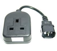 Power cable - IEC C14 plug - 13A socket - 45 cm with CE MARK APPROVAL
