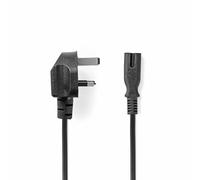 Power Cable UK Plug to IEC-320-C7 - 5m - Black