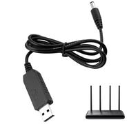 Power Cable, USB Step Up Cord, Voltage Converter Tool, High Efficiency Boost Technology, Insulated Copper Wire, Personal Electronic Accessory, Black Size For Fan Table Lamp Piano