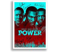 Power Cast Signed Autograph A4 Poster Photo Print 50 Cent TV Show Series Season Framed DVD Boxset Memorabilia Gift (A3 Poster only)