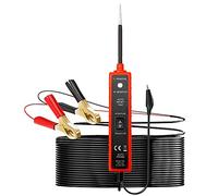 Power Circuit Probe Tester 6V-24V DC Test Light Automotive Circuit Tester 12V Auto Electrical Tester 12 Volt Component Activation, Polarity Identify, with LED Light, 13FT Cable, Overload Protection