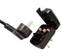 Power Connections Euro Plug Converter - Schuko Convertor Plug (SCP3) (European to UK) 13A Black - Euro - UK mains plug. Complies with BS5733 and BS1363