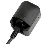 Power Connections SCP3-BK-R-5A Plug, Black, Schuko Earthed to UK Plug Converter, 5A