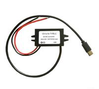 Power Converter, DC12V to 5V 3A 15W Step Down Converter, Car Waterproof Ultra Thin USB Charger Interface Charge Module Black