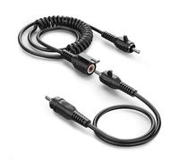 Power Cord Compatible with CKX Universal Electric Lens 210° Goggles Extension Cable for Snowmobile Heated Visor RCA Charger Kit with Buckle 2.3M Wire