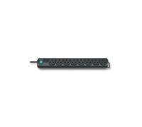 POWER CORD EXTENSION SOCKET, 8 WAY, BLACK , 2 METRES , BRENNENSTUHL , 1153303128