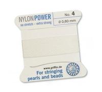 Power Cord No.4 w/needle White 2m Qty 1