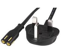 Power Cord, UK Plug to C7 Connector, 1M | Mains Power Cords Cable Assemblies, 1 X Qty - 152610