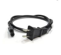 Power Cord - US 2 Pin Plug to C7 Lead Figure of Eight Fig 8 Cable 1m