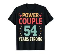 Power Couple 54 Years Strong - 54th Wedding Anniversary T-Shirt
