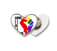 Power Differentiation Identity Rainbow Equality Heart Metal Pin Brooch Clip Love