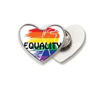 Power Differentiation Identity Rainbow Equality Heart Metal Pin Brooch Clip Love