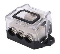 Power Distribution Block 0 Gauge Ground Wire Splitter Durable and Compact Design for Car and Boat Audio Systems