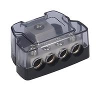 Power Distribution Block Amp Fuse Holder Ground Distributor Splitter - Car Audio Amplifier Systems, RV ATV Boat Vehicle - High Performance Copper, Durable, Impact Resistant