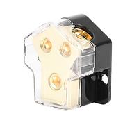 Power Distribution Block, Fydun Power Ground Distribution Block Car Audio Power Supply Distribution 1 * 1GA In 2 * 4GA Out Block Splitter Alloy plastic