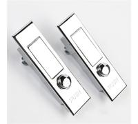 Power Distribution Box Electric Cabinet Bounce to Unlock Handle Lock Durable Control Cabinet Door Handle Button Lock 1pc(Right)