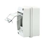 Power Distribution Box for Indoor and Outdoor, Transparent Cover Consumer Unit for Garage Wall Power Stations, Electrical Protection Unit