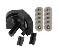 Power Drill Bit Sharpeners Set, Multipurpose Angle Grinder Drill Bit Sharpener Attachment Drill Bit Sharpening Jig with 10PCS Diamond Grinding Discs and 3 Auxiliary Tool (Black)