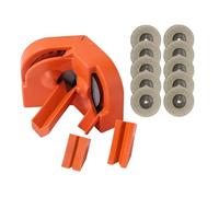 Power Drill Bit Sharpeners Set, Multipurpose Angle Grinder Drill Bit Sharpener Attachment Drill Bit Sharpening Jig with 10PCS Diamond Grinding Discs and 3 Auxiliary Tool (Orange)