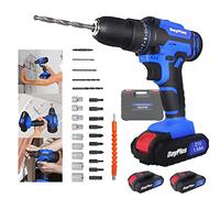 Power Drill Kit Cordless Drill Tool Set with 26Pcs Drill Set Electric Drill Household Power Tools, 21V Lithium Battery, 2 Variable Speed, 25+1 Torque Setting, DIY Impact Driver Accessories Tool Kit