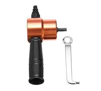 Power Drill Nibbler, Double Head Metal, Orange, Wrench Included Tool | Cuts Thin Metal Sheets, Fits Most Power Drills, Great for Home DIY Projects