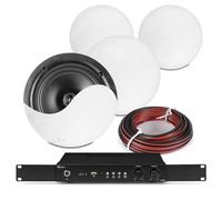 Power Dynamics 2-Zone Multi Room Ceiling Speaker System with 4x 5.25 NCSS5 Speakers, Integrated Kitchen Audio, Wi-Fi & Bluetooth Connectivity, Ceiling Speaker Kit, Home Multi Room Sound System