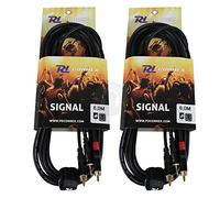Power Dynamics 2x PD Connex 3.5mm Stereo Jack to RCA Cable Set - Premium 6m Male Audio Connector Leads - Durable Shielded DJ & Studio Sound Connection Wire Bundle
