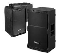 Power Dynamics 2x PDY212 12" Passive PA Speakers & Covers Set - 700W DJ Speaker Pair, Switchable Crossover, Full-Range Sound, NL4 Speakon Connectors, Top Hat Mount, Water-Resistant Cover
