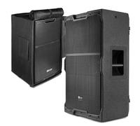 Power Dynamics 2x PDY215 15" Passive PA Speakers & Covers Set, 800W with Bi-Amp Crossover, NL4 Connectors, Water-Resistant Speaker Cover for DJs, Live Sound & Events