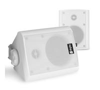 Power Dynamics 5" Wall Speaker Set White HiFi 2-Way 100W Stereo Speakers