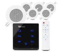Power Dynamics A100B Bluetooth Ceiling Speaker System, 6x 3-Inch Speakers | USB/microSD Media player inputs, spotlight spring clamp mount, touch controls, wireless remote operation