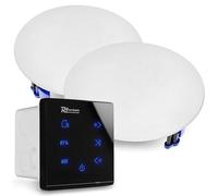 Power Dynamics A50B Bluetooth Ceiling Speaker System, 2x 6.5-Inch | Wall mounted amplifier, USB/SD MP3, AUX, touch panel, remote control