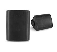 Power Dynamics BGO40 4-Inch Waterproof Wall Speakers Pair, Black, IP56 | 30W RMS, 8 ohm, adjustable brackets, garden patio terrace pool marine