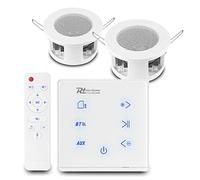 Power Dynamics Bluetooth Ceiling Speakers System - A50W Wall Amplifier with 2x Compact CSBA3L 3" Small Ceiling Mount Speakers for Home Audio (SSF4028)