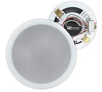 Power Dynamics CSPB6 6.5 Inch Ceiling Speakers Pair - 100V Line Integrated Ceiling Speaker Set for Home Speaker System, Shop, Kitchen, Office Background Music & PA Installations (White Finish)