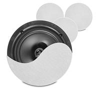 Power Dynamics NCBT601 Multi-Room Wireless Bluetooth Ceiling Speaker System - 4-Room Home Ceiling Speaker Kit with Integrated Amplifiers, Magnetic Grilles, Easy Install Audio Solution, White