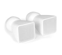 Power Dynamics PD 2.5" wall mount speaker pair, white - ultra-compact on wall speakers for home audio, background music, public address & PA systems, 100V/8 ohm, unobtrusive passive wall speakers