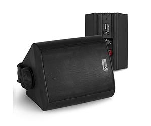 Power Dynamics PD BC40V 4" Passive Black Wall Speakers Pair - Weatherproof IP56 Commercial Speaker System for Outdoor & Indoor Use, 100V Line & 8 Ohm Audio Compatible