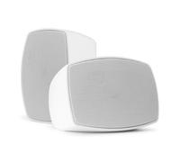 Power Dynamics PD BHW30WH 3" Wall Mount Speaker Pair, 100V Line or 8 Ohm, Indoor/Outdoor Weatherproof Wall Speakers in White, 100V Line Speaker, Installation Speaker