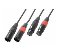 Power Dynamics PD Connex Twin Female to Twin Male XLR Balanced OFC Cable 6m - Professional Audio Lead for DJ, Disco & Studio Equipment, Flexible Design & Connectors for Mixer, Mic & Speakers