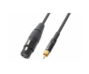 Power Dynamics PD Connex XLR Female to RCA Phono Male Cable 3m - Professional Audio Signal Lead Flexible Shielded DJ Studio Performance Noise-Free Connection Metal Connectors