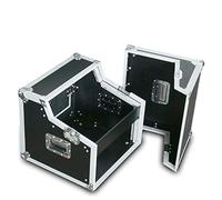 Power Dynamics PD-F2U6-2 Professional DJ CD Mixer Flight Case with 2U, 6U & 2U Rack Spaces, Aluminium Rails & Protective Ball Corners for Amplifier, Mixer & Disco Gear (525 x 552 x 354mm)