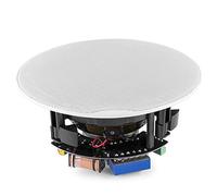 Power Dynamics PD FCS8 Ceiling Speaker System, Set of 4 Low Profile 8" 2-Way Coaxial Flush Mount Speakers, 160W, 100V/8 Ohm Audio, Magnetic Grille, Home, Shop & Commercial Installations, White