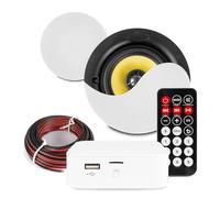 Power Dynamics PD KVCS5 Bluetooth Ceiling Speaker System with BT20 Amplifier - Wireless Audio Solution with 5.25" Coaxial Speakers & Wall-Mountable Compact Class-D Amp, HiFi Stereo Sound for Home