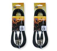 Power Dynamics PD Male to Female DMX Cable 5-Pin XLR 3m Pair - Professional DJ Lighting Signal Lead with Metal Connectors, 120 Ohm, 6.3mm, Including Cable Ties Pack of 2 T177.926 Cables