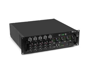 Power Dynamics PD PAM2004 4 Zone Matrix Amplifier, 4x 200W Multi Zone Audio Amplifier with Matrix Mixer, Bluetooth, AUX, XLR/Jack Inputs, 100V Line, Independent Control, Adjustable Bass & Treble