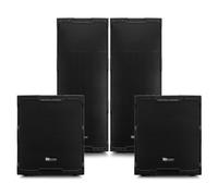 Power Dynamics PD PDY2215A Active PA System Package with Dual 15-Inch Tops, 18-Inch Subwoofer, Bi-Amplified DSP, Full-Range Output, Combi XLR/Jack Inputs, DJ Speaker Kit for Events & Performances
