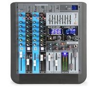 Power Dynamics PDM-S604 6-Channel PA Mixer with Bluetooth, USB Player, Multi-Effects Processor, Microphone and Music Mixing Console for Live Performances, Studio & Events